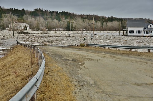 new canada ice water river spring flooding flood belleville brunswick april jam thaw inundation meduxnekeag