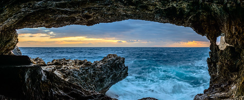 cyprus capegreco kavogreco cave sunrise sea waves agioianargiroi pano panoramic ngc