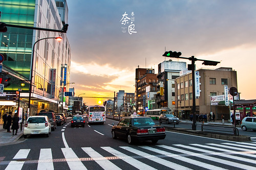 奈良 nara japan 日本 sunset sunlight street road citycape 奈良近鐵 kintetsunarastation nikon travel