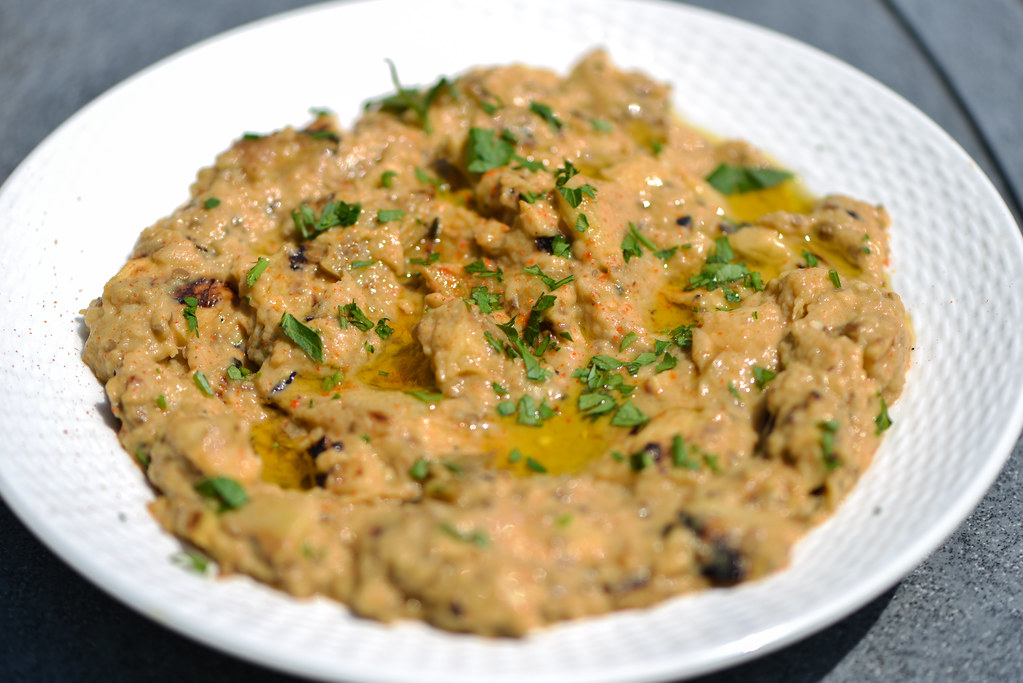 Spicy and Chunky Baba Ghanoush