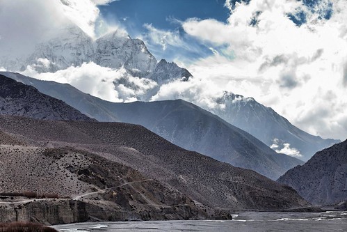 nepal asia day cloudy nuages nilgiri kaligandaki