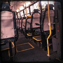 Inside the bus.