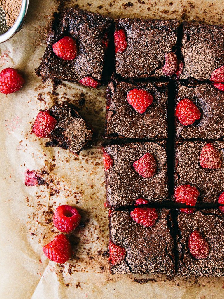 Double chocolate raspberry brownies — OLC