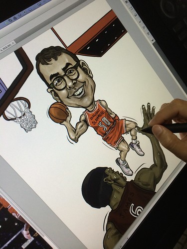digital basketball player caricature for Dialight ILS