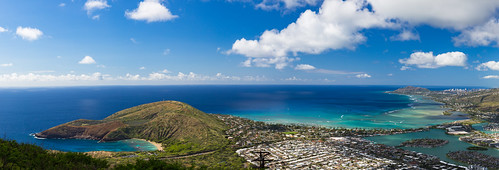 hanaumabay oahu panorama hawaii kokoheadcrater diamondhead usa