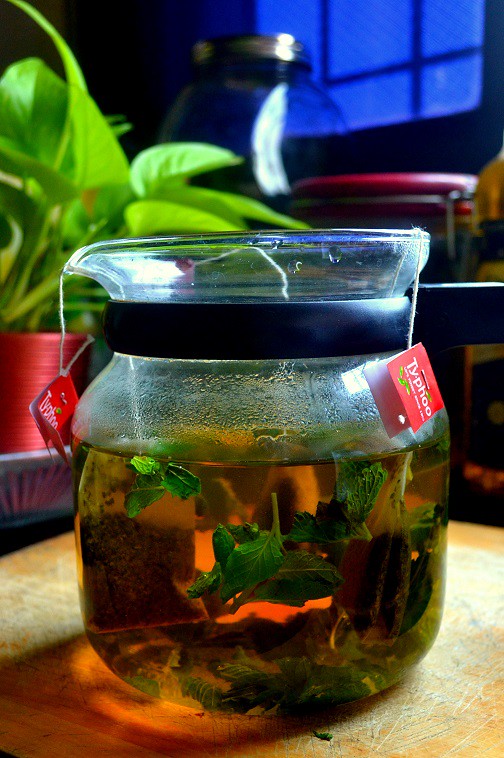 Rose Mint Green Iced Tea