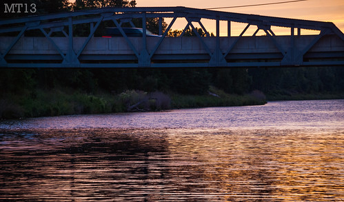 bridge sunset summer ontario canada blur water car river matthew august vehicle lambton ausable trevithick 2013 lambtonshores matthewtrevithick mtphotography