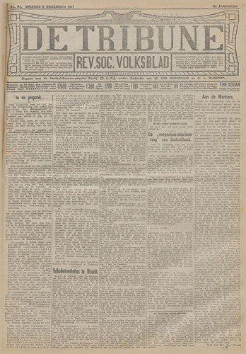 De tribune, 9 November 1917 (Collection National Library of the Netherlands)