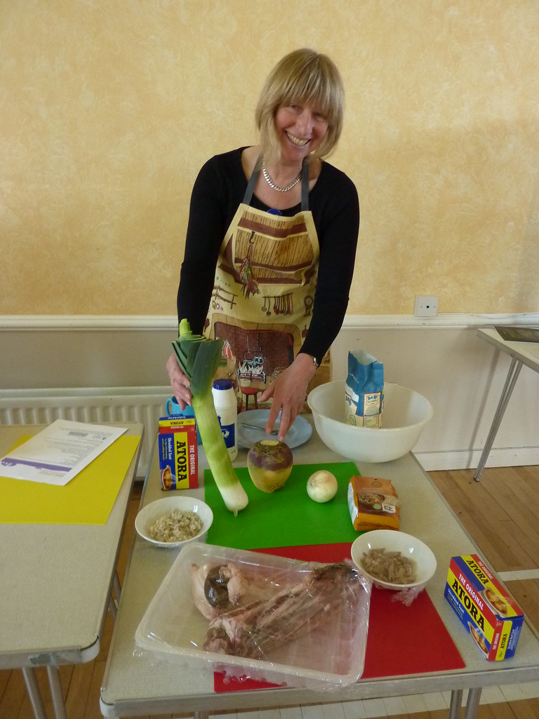 Pam Forbes with ingredients for her Mutton Broth