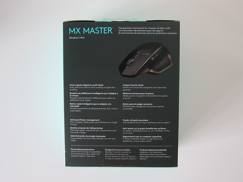 Logitech MX Master Wireless Mouse - Box Back