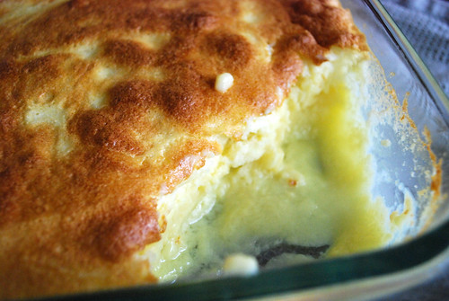 Lemon Pudding Cake closeup