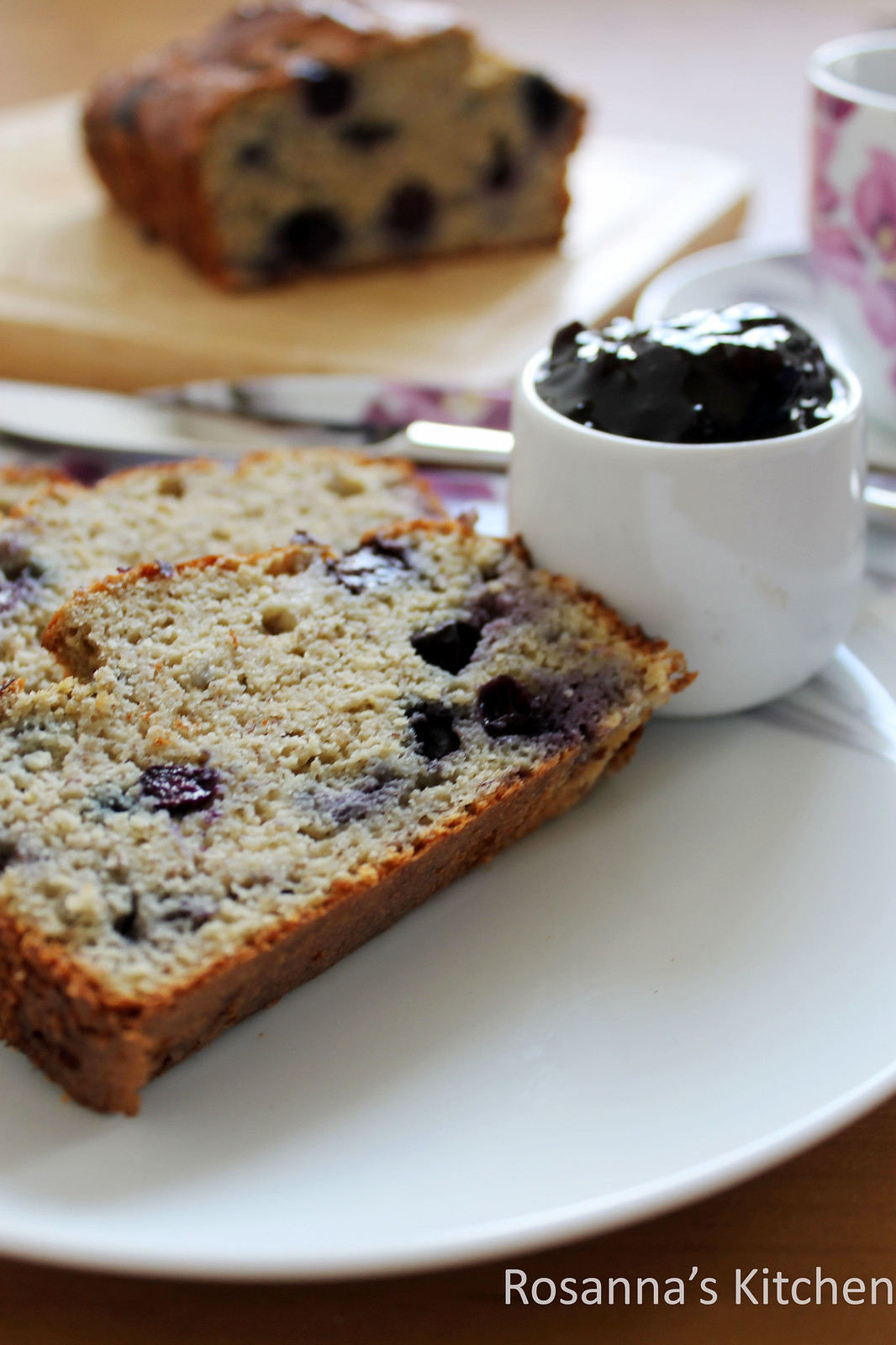 blueberry and banana oat loaf