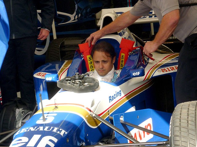 Felipe Massa is Fitted into the Williams FW18