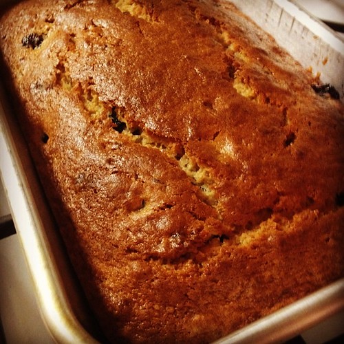 Fresh out of the oven! #blueberry #banana #bread yum!!