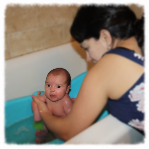 Miranda's First Bath 2014