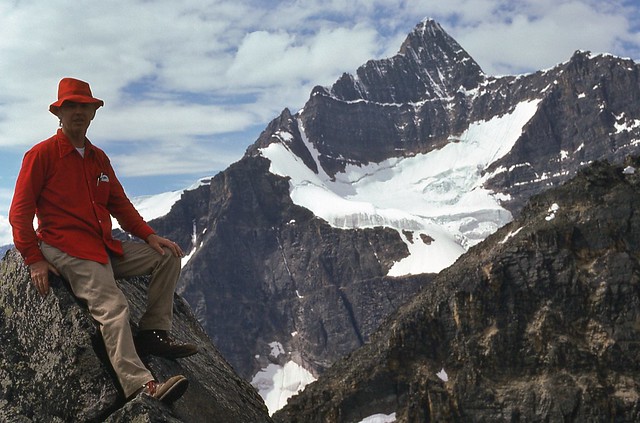 Myron Plooster in the Canadian Rockies 1978