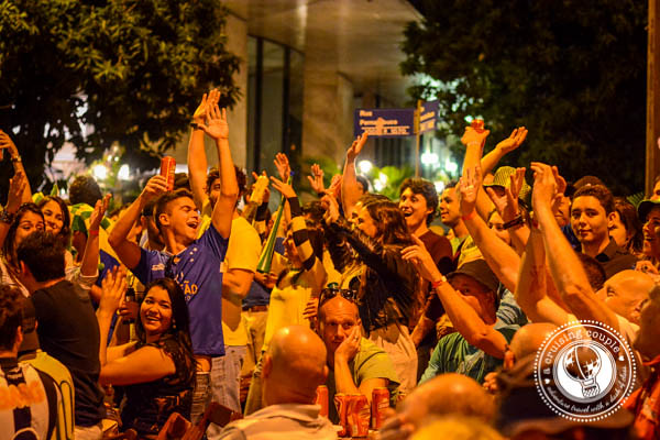 Fans Cheer for Goal at Brazil World Cup 2014