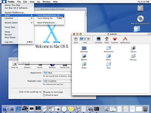 Mac OS X 10.0 Cheetah, 2001