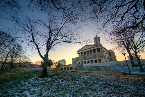 tennessee state capitol nashville architecture sunrise snow tennesseestatecapitol nashvilletennessee capitolbuilding