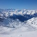 Val Thorens - pohled z nejvyššího bodu (3.230 m n.m.)