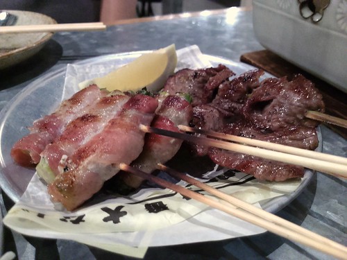 Bacon Asparagus and Wagyu Yakitori