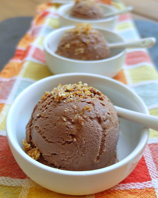 Chocolate Sesame Brittle Ice Cream