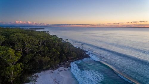 australia nsw drone sunrise greenfields jervisbay aerial vincentia newsouthwales au