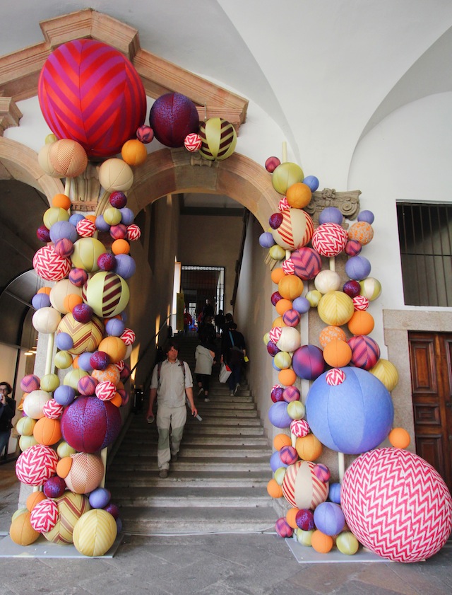 Milan Salone del Mobile 2014 giant textile balls