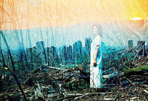 sunset building silhouette forest xpro lomography crossprocessed xprocess woods doubleexposure crossprocess double multipleexposure crossprocessing toyko doubles multiexposure