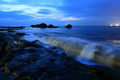 湶起一片思念的雲彩 ~ Night exposure and  Clouds of 龜吼 Guihou  Coastal ~