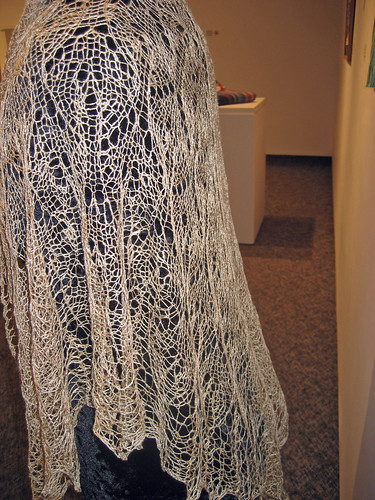 Plumage Juried Show, On Eagle's Wings, back of triangle shawl