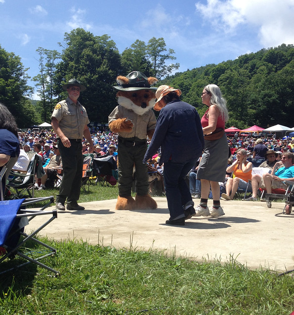 Ranger Parker Redfox showing some moves on the dance stage
