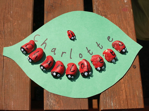 Name Recognition Ladybugs (Photo from Here Come the Girls)