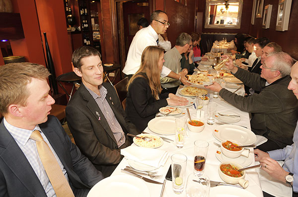 Business networking lunch at Ignite Indian restaurant, Haymarket, Edinburgh