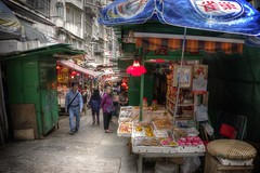 Street life in old Hong Kong