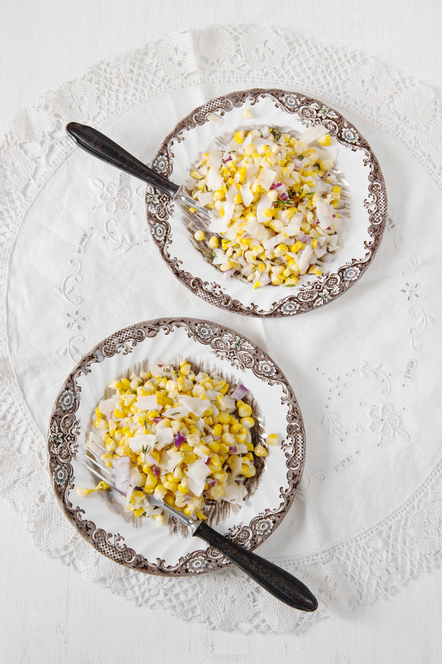 Sweetcorn salad with coconut & thyme