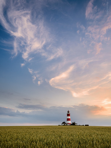 sunset cloud lighthouse field coast wheat norfolk northsea eastanglia 43 happisburgh leefilters
