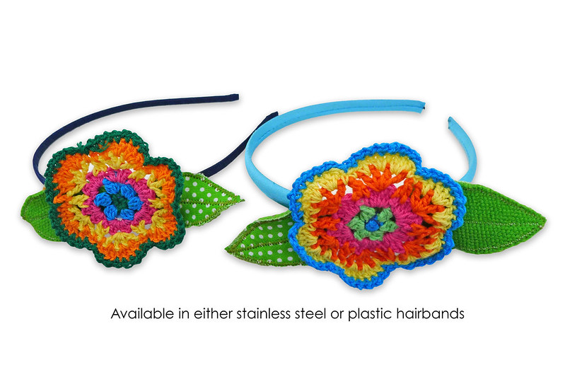 Pinkxessorize! Flower Crochet Hairbands