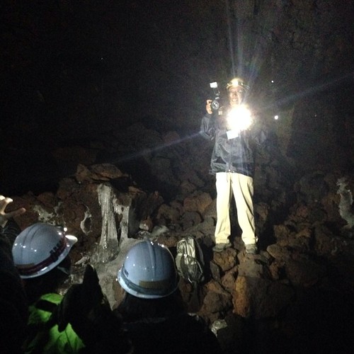 Watanabe Sensei leads us in the cave #lcenvs