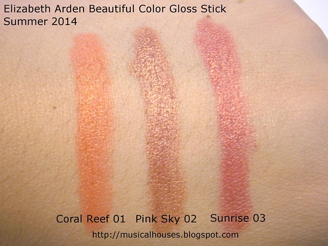 Elizabeth Arden Beautiful Color Gloss Stick Swatches