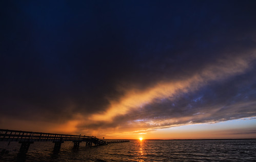 sunset pier seasidepark barnegatbay nikond800e hurricanesandy