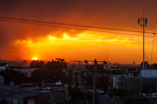 sunset orange sun storm clouds mexico atardecer cloudy guadalajara jalisco tormenta