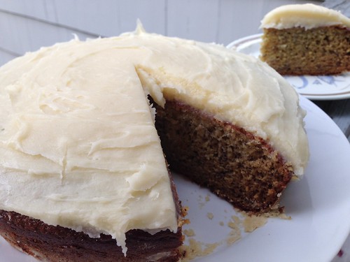 Banana cake with cream cheese frosting