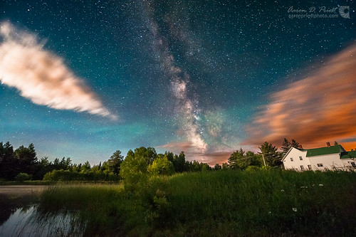 night stars pond unitedstates maine moonrise astrophotography lee milkyway skyglow