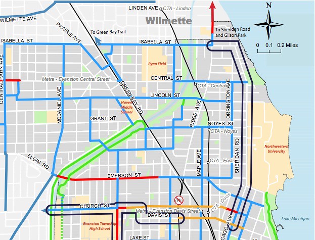 Evanston bike plan by Melissa