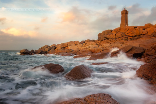 seacape lighthouse light sunset long exposure canon 700d phare bretagne brittany côtes darmor 22 breizh bzh breton rochers rock granit rose lumière