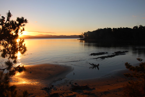 bruny island brunyisland tasmania australia travel dentrecastaux channel danielsbay sunset light