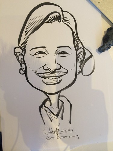 caricature live sketching for Unilever