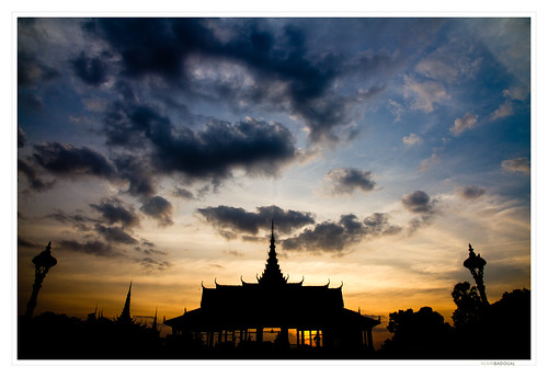 park sunset asia cambodge cambodia royal palace phnompenh asie
