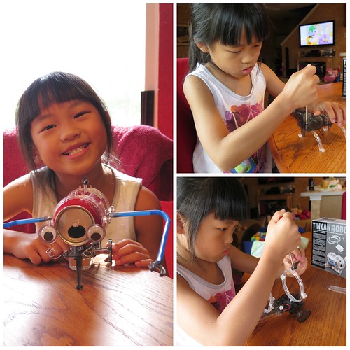 Nadia built a Tin Can Robot that turned out really cute.